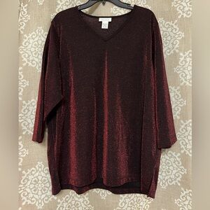 3/4 Sleeve Metallic Blouse size 18/20